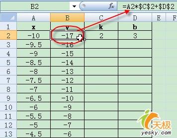 用Excel 2007制作能互动的函数图像