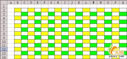 也谈Excel表格行与列交叉着色的实现