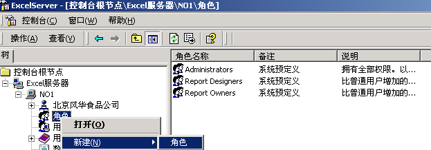Excel服务器使用大全:定义角色