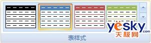 Excel2007中使用表样式快速给表格加格式